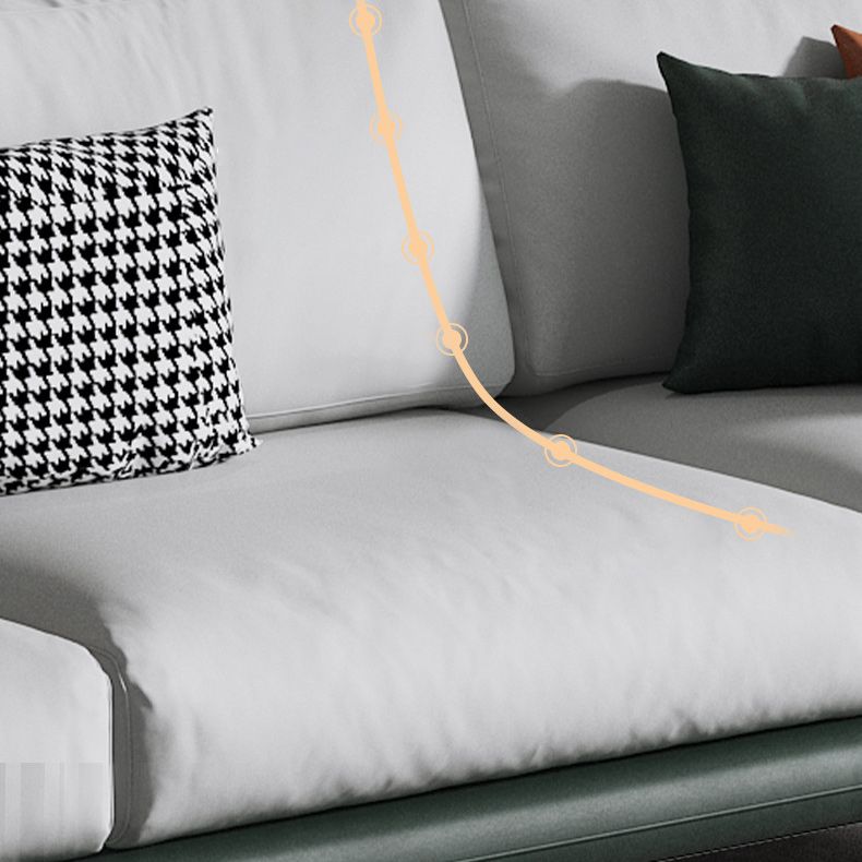 Contemporary 3-Seater Sofa with 3 Pillows Back and Pillow Top Arm