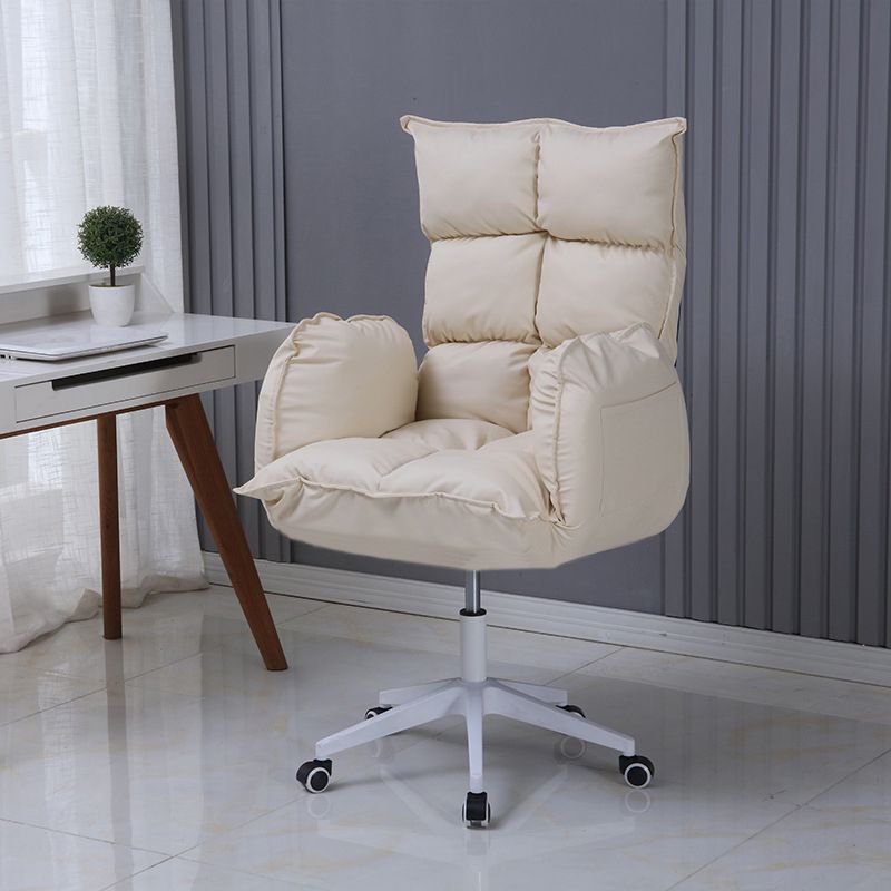 Sedia da ufficio da 28 "sedia da ufficio ampia contemporanea gialla imbottita