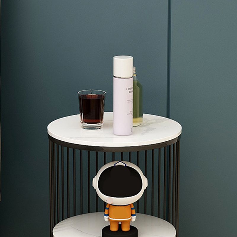 21.65" Tall Stone Night Table 2-shelf Accent Table Nightstand Clearhalo 'Bedroom Furniture' 'furn' 'furn_night_stand' 'Furniture' 'night_stand' 'Nightstands' 1200x1200_93695552-0df5-4fdd-aaa5-2fca331ab434