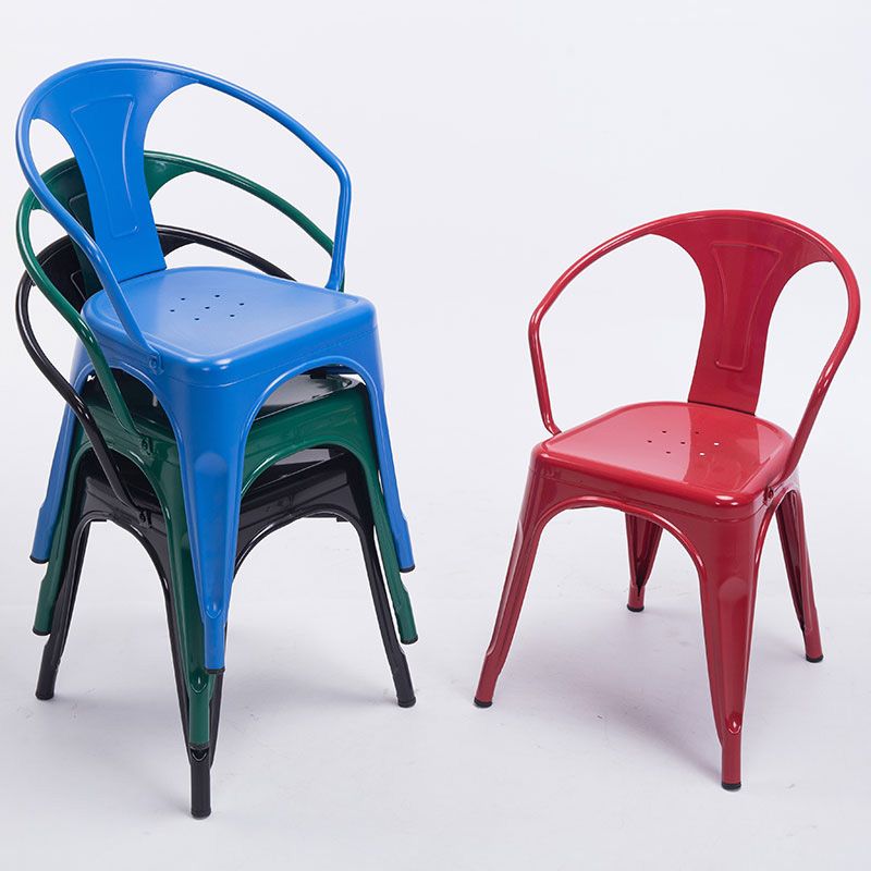 Industrial Style Dining Chair Metal Dining Arm Side Chairs for Kitchen (Set of 4) Clearhalo ' kitchen&dining_furn' 'Dining Chairs' 'Dining Tables & Seating' 'dining_chair' 'furn' 'furn_dining_chair' 'Furniture' 'furniture_dining_chair' 'Kitchen & Dining Furniture' 'kitchen' 1200x1200_9369573e-6276-42be-8e7d-d6653176ac1e