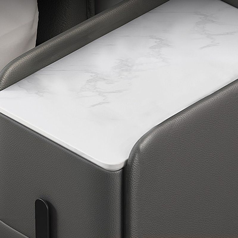 Malcada de noche glamorosa con 4 patas 21.65 "de altura 2 - mesa de noche de piedra de cajón