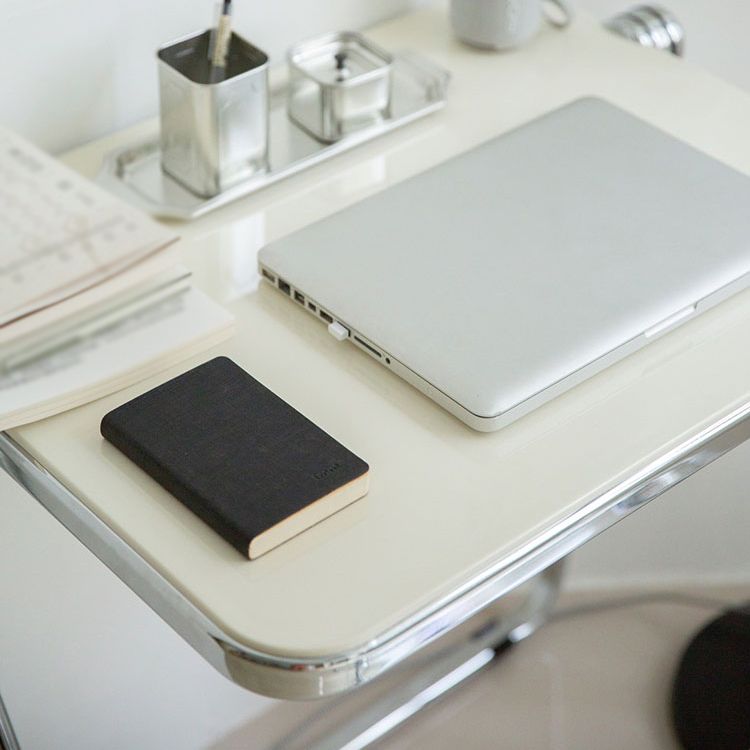 Acrylic Curved Writing Desk Folding Contemporary Desk 25.2"L x 19.7"W x 27.6"H Clearhalo 'furn' 'furn_office_desk' 'Furniture' 'Office Desks' 'Office Furniture' 'office_desk' 1200x1200_936b8b16-c388-48e6-9548-ef3b871147c0