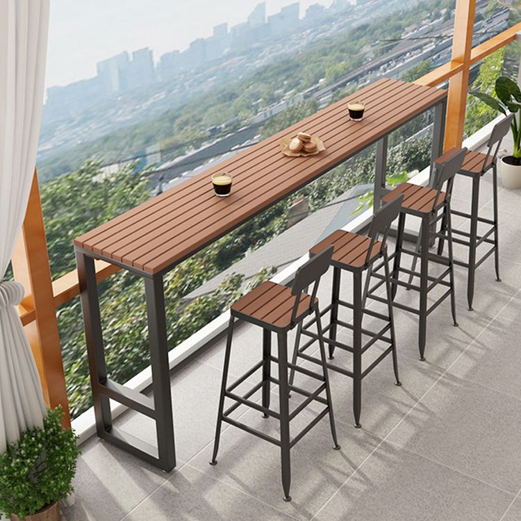 Set tavolo da bar moderno in legno di recupero da 1/2/5 pezzi per sala da pranzo