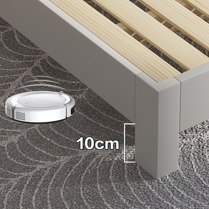 Modern White Platform Bed Solid Wood Platform Bed Frame with Headboard Clearhalo 'Bedroom Furniture' 'Beds' 'furn' 'furn_beds' 'Furniture' 1200x1200_936c14e1-323b-46c0-ab99-d62295f024c2