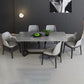 Grey Designer 1/2/5/6/7 Pieces Dining Table Set Rectangle Stone Dinette Set Clearhalo 'Dining Room Sets' 'Dining Tables & Seating' 'dining_room_set' 'furn' 'furn_dining_room_set' 'Furniture' 'Kitchen & Dining Furniture' 1200x1200_936c21ba-945d-4f9a-9dbc-5db57eed0da8