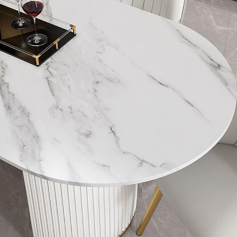 Sintered Stone Dining Table White Traditional Luxury Dining Table Clearhalo 'Dining Tables & Seating' 'Dining Tables' 'dining_table' 'furn' 'furn_dining_table' 'Furniture' 'Kitchen & Dining Furniture' 1200x1200_936d4981-0a18-4c60-9806-633c92f8c967