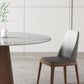 Mesa de comedor blanca de piedra moderna muebles redondos con base de pedestal de madera maciza