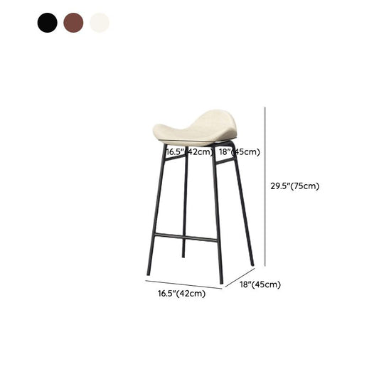 Faux Leather Bar Stools Glam Iron Backless Bar Stool with Footrest Clearhalo 'Bar Furniture' 'Bar Stools' 'bar_stools' 'furn' 'furn_bar_stools' 'Furniture' 'Kitchen & Dining Furniture' 1200x1200_9370d194-4387-4964-b257-55b9d77b87ef