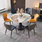 Luxury Sintered Stone Dining Table Round Table with Black Metal Base Clearhalo ' dining_table' 'Dining Tables & Seating' 'Dining Tables' 'furn' 'furn_dining_table' 'Furniture' 'furniture_dining_table' 'Kitchen & Dining Furniture' 'kitchen&dining_furn' 'kitchen' 'kitchen_dining_table' 1200x1200_9371154f-296e-4e5f-8247-811dc67acd03