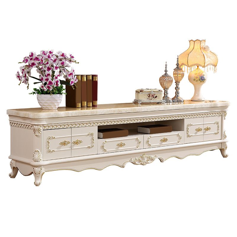 Glam 2 cassetti TV stand media supporti con console multimediale in legno solido