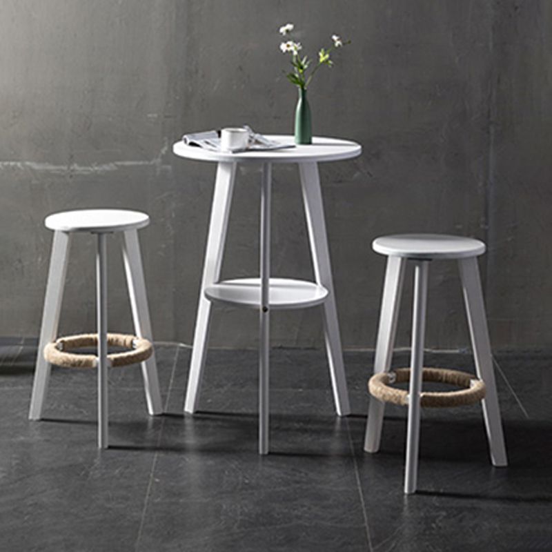 Simple Style Round Bar Table Wood Top Pub Table for Living Room Clearhalo 'Bar Furniture' 'Bar Tables' 'bar_tables' 'Furniture' 'furniture_bar_tables' 'Kitchen & Dining Furniture' 1200x1200_93793327-fdcc-4574-86e4-9ccb42591c7b
