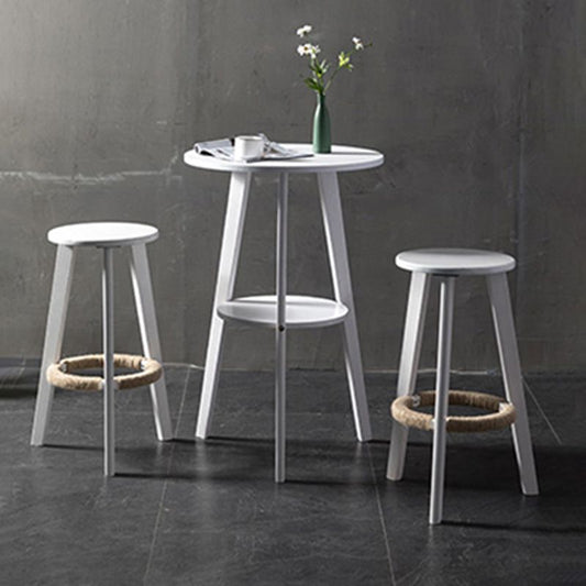 Simple Style Round Bar Table Wood Top Pub Table for Living Room Clearhalo 'Bar Furniture' 'Bar Tables' 'bar_tables' 'Furniture' 'furniture_bar_tables' 'Kitchen & Dining Furniture' 1200x1200_93793327-fdcc-4574-86e4-9ccb42591c7b