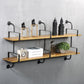 Metal and Wooden Shelf Bookcase Floating Open Wall Mounted Book Shelf for Study Room Clearhalo 'Bookcases' 'furn' 'furn_bookcases' 'Furniture' 'Office Furniture' 1200x1200_9379da89-6fcc-4e47-ad6d-4539df46c610