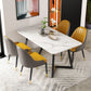 Stone Top Dining Table White Traditional Luxury Table with Sled Base Clearhalo 'Dining Tables & Seating' 'Dining Tables' 'dining_table' 'furn' 'furn_dining_table' 'Furniture' 'furniture_dining_table' 'Kitchen & Dining Furniture' 1200x1200_937a663e-d855-4951-96ed-b1de02162102