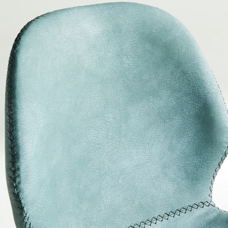 Taburete alto con respaldo de estilo moderno con cojín de cuero