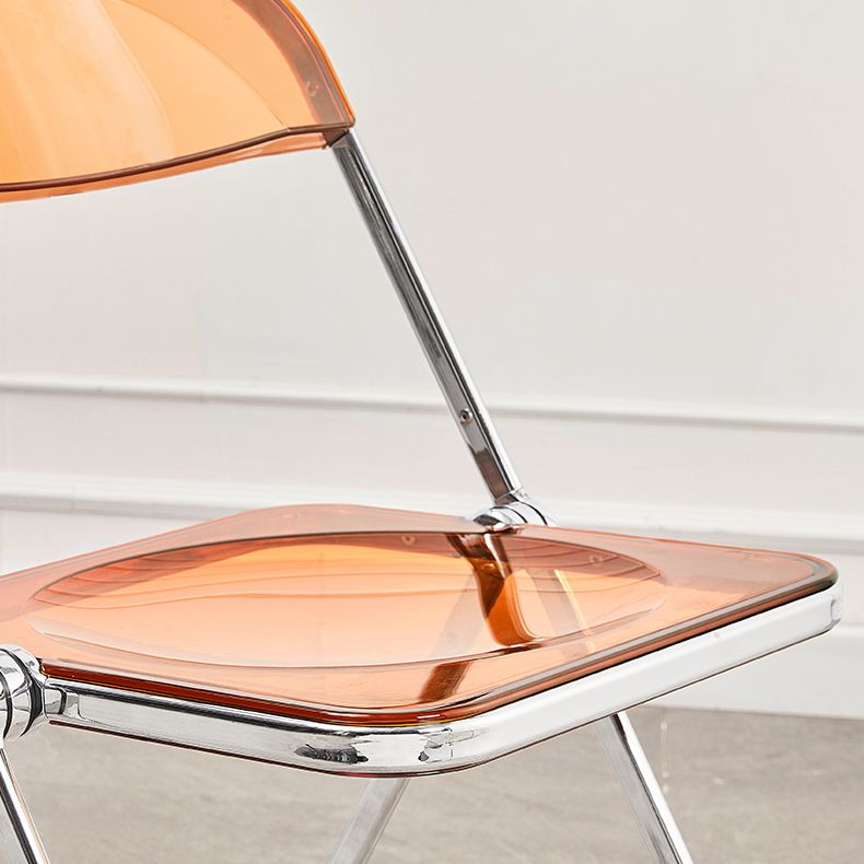 Metal Modern Dining Chair Indoor Folding Open Back Dining Side Chair Clearhalo ' kitchen&dining_furn' 'Dining Chairs' 'Dining Tables & Seating' 'dining_chair' 'furn' 'furn_dining_chair' 'Furniture' 'furniture_dining_chair' 'Kitchen & Dining Furniture' 'kitchen' 1200x1200_937bb29f-f5ba-494f-8935-36e0e97e930d