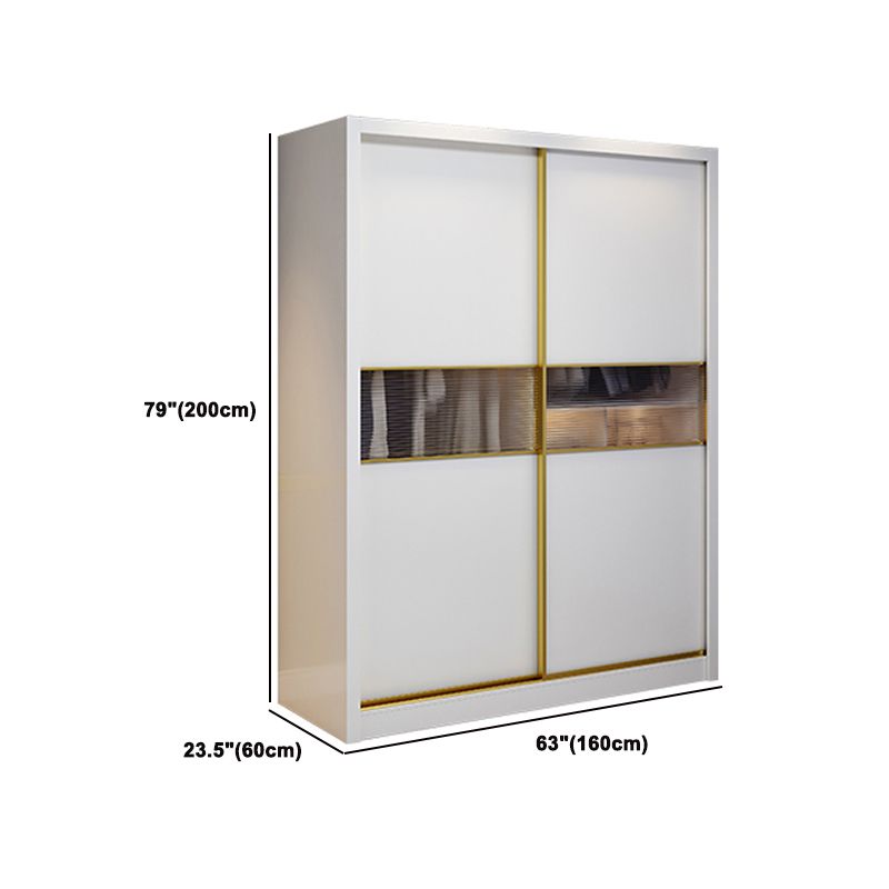 White Modern Wardrobe Armoire Wooden Wardrobe Cabinet with Drawer
