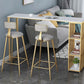 Glam 1/2/3 Pieces Bar Table Set Rectangle Bar Table with Metal High Stools Clearhalo 'Bar Furniture' 'furn' 'furn_home_bar_bar_sets' 'Furniture' 'Home Bars & Bar Sets' 'home_bar_bar_sets' 'Kitchen & Dining Furniture' 1200x1200_937c2191-fd24-4f43-b046-56dc005e1ff4