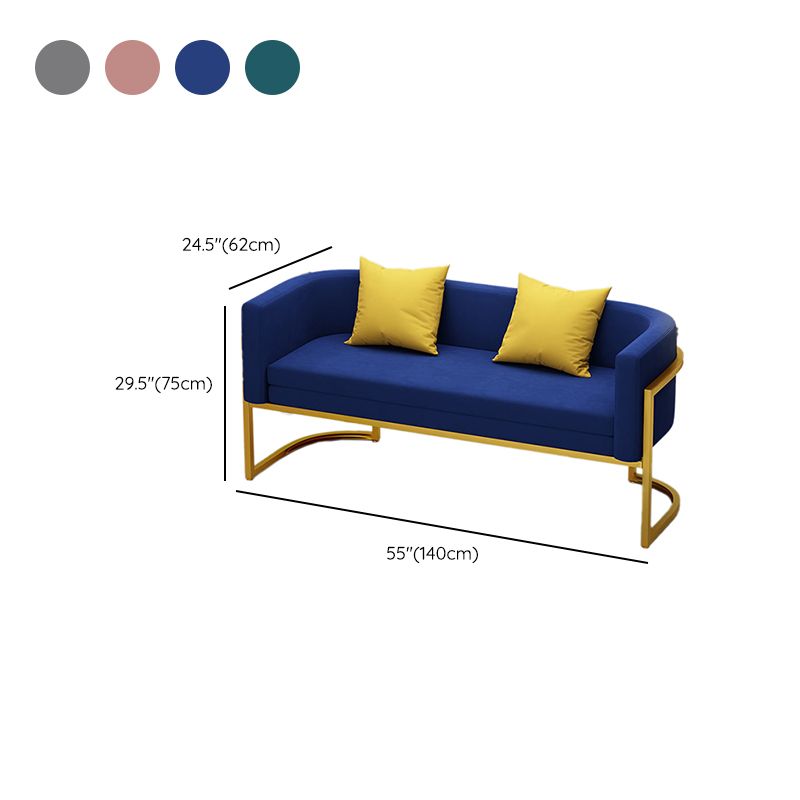 Scandinavische vaste kleur fluweel kussen achterste bank met smokingarm