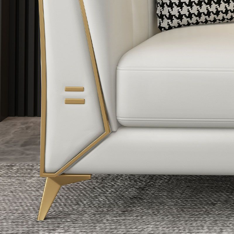 30.7" H Contemporary Faux Leather Tuxedo Sofa for Living Room Clearhalo 'furn' 'furn_sofas' 'Furniture' 'Living Room Furniture' 'Sofa' 'sofas' 1200x1200_937f6f40-a053-4f0c-813f-08995f76079e