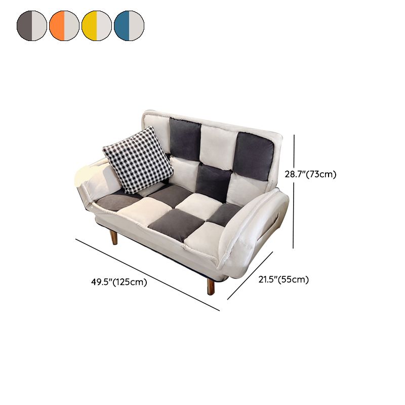 Flared Arm Loveseat Sofa Apartment Arm Settee for Living Room