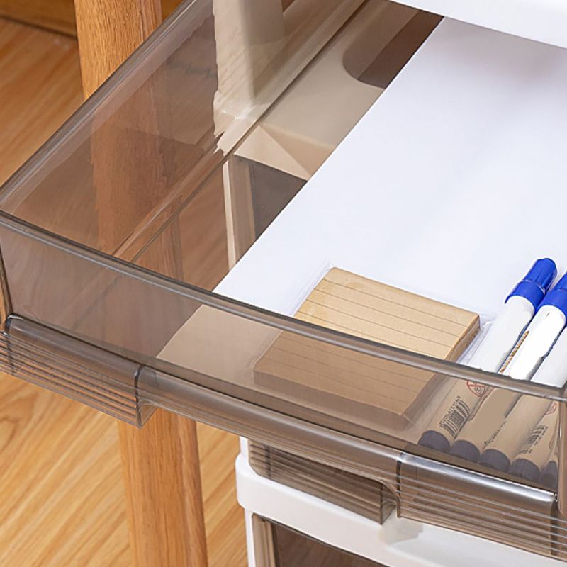 Mobile moderno di archiviazione verticale cassetti di plastica trasparente