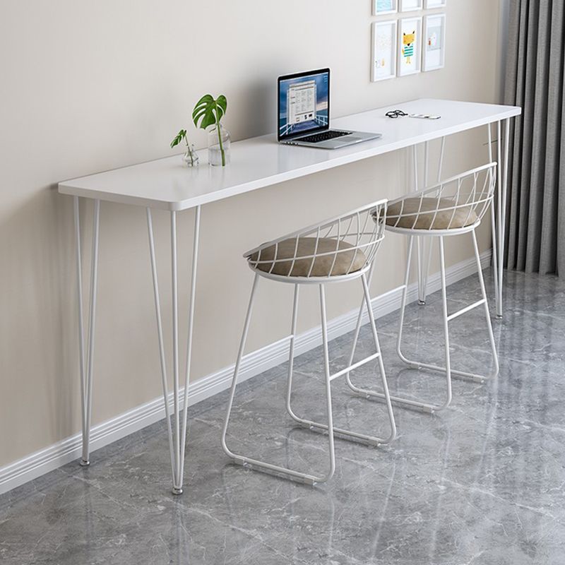 Wood Bar Dining Table Modern Rectangle Bar Table with 4 Legs Base for Milk Tea Shop Clearhalo 'Bar Furniture' 'Bar Tables' 'bar_tables' 'furn' 'furn_bar_tables' 'Furniture' 'furniture_bar_tables' 'Kitchen & Dining Furniture' 1200x1200_93823dac-7ab6-42bb-bc6b-0804eb2b04ea