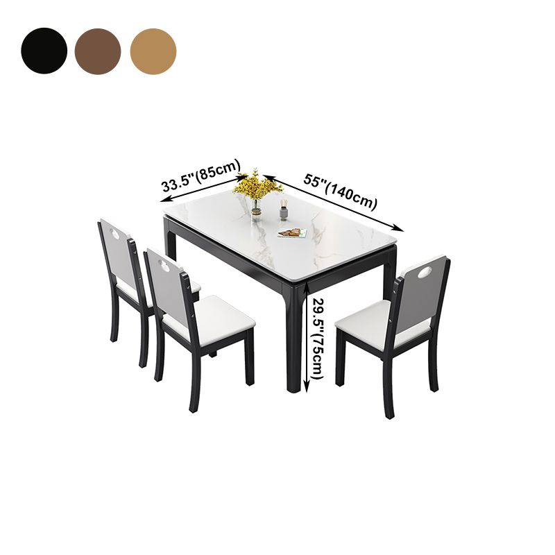 Stone Dining Room Collection Midcentury Style Rectangle 4 Legs Dining Table for Home Clearhalo ' dining_table' 'Dining Tables & Seating' 'Dining Tables' 'furn' 'furn_dining_table' 'Furniture' 'furniture_dining_table' 'Kitchen & Dining Furniture' 'kitchen&dining_furn' 'kitchen' 'kitchen_dining_table' 1200x1200_9383bee9-e8df-462f-89ef-5c4b84d4bbdb