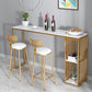 Glam 1/2/3 Pieces Bar Table Set Rectangle Bar Table with High Stools Clearhalo 'Bar Furniture' 'furn' 'furn_home_bar_bar_sets' 'Furniture' 'Home Bars & Bar Sets' 'home_bar_bar_sets' 'Kitchen & Dining Furniture' 1200x1200_93843d20-60fc-412f-9847-c28969390c6b