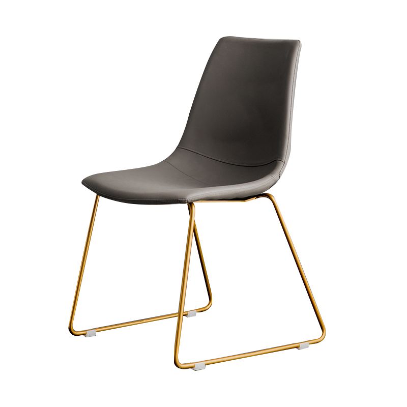 Scandinavian Design Solid Back Armless Dining Chairs Leather Dining Chairs Clearhalo 'Dining Chairs' 'Dining Tables & Seating' 'dining_chair' 'furn' 'furn_dining_chair' 'Furniture' 'Kitchen & Dining Furniture' 1200x1200_93848128-a32d-4723-89ad-636bf575074e