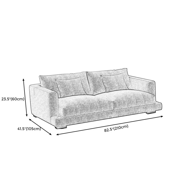 23.6"High Square Arm Sectional Contemporary Sofa and Chaise for Living Room Clearhalo 'furn' 'furn_sectionals' 'Furniture' 'furniture_sectionals' 'kitchen' 'kitchen_sectionals' 'Living Room Furniture' 'Sectionals' 1200x1200_9385b3ca-1acb-4827-95c8-c04d70d8333b