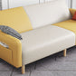 Contemporary Square Arm Sofa Couch Faux Leather/Linen Settee Couch Clearhalo 'furn' 'furn_sofas' 'Furniture' 'Living Room Furniture' 'Sofa' 'sofas' 1200x1200_9387d94d-2f1c-44f1-aecf-fb15b6f8ebbb