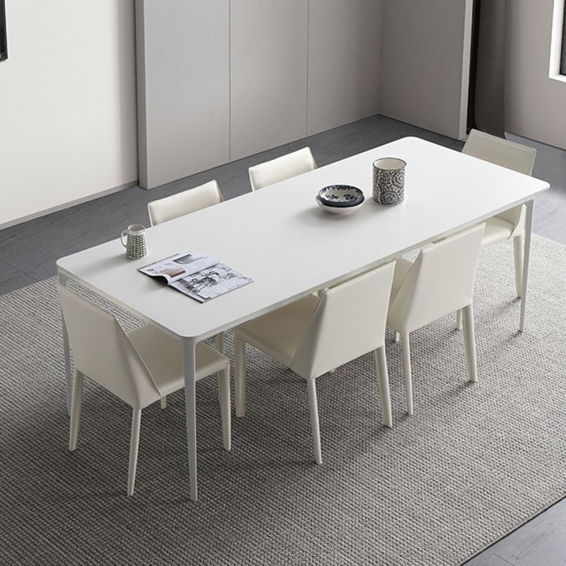 Modern Style 1/2/4/5/6/7 Pieces Dining Chairs Set Rectangle Stone Furniture in White Clearhalo 'Dining Room Sets' 'Dining Tables & Seating' 'dining_room_set' 'furn' 'furn_dining_room_set' 'Furniture' 'Kitchen & Dining Furniture' 1200x1200_93886e32-4cb3-40d3-ac2b-4c906c9da2c7