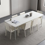 Style moderne 1/2/4/5/6/7 PIÈCES CHAIRES DE DINSAGE SET RECTANGE Meubles en pierre en blanc