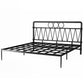 43.3" Tall Bed with Headboard Low Profile Bed with Metal Legs Clearhalo 'Bedroom Furniture' 'Beds' 'furn' 'furn_beds' 'Furniture' 1200x1200_9388ce15-2626-45bd-ba0b-0456d4fc20d6