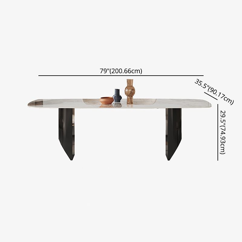 Contemporary Dining Sets with Sintered Stone Dining Table and Cushioned Chairs Clearhalo 'Dining Room Sets' 'Dining Tables & Seating' 'dining_room_set' 'furn' 'furn_dining_room_set' 'Furniture' 'furniture_dining_room_set' 'Kitchen & Dining Furniture' 'kitchen&dining_furn' 'kitchen' 1200x1200_938aa277-a2bb-412f-8dd2-367a14726b10