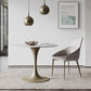 Glam Round Dining Set 1/2/3 Pcs Sintered Stone Dining Table with Armless Chairs Clearhalo 'Dining Room Sets' 'Dining Tables & Seating' 'dining_room_set' 'furn' 'furn_dining_room_set' 'Furniture' 'Kitchen & Dining Furniture' 1200x1200_938e10fe-3755-4006-b01a-115733a4fbcc
