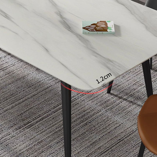 モダンな長方形の焼結ストーンダイニングテーブルセット1/2/5/6/7ピース自宅で使用するためのダイニングセット