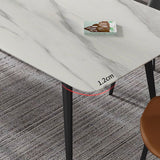 モダンな長方形の焼結ストーンダイニングテーブルセット1/2/5/6/7ピース自宅で使用するためのダイニングセット