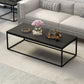 17.7" Tall Wooden Rectangle Top Coffee Table Iron Frame Base Cocktail Table Clearhalo 'Coffee & Accent Tables' 'Coffee Tables' 'coffee_tables' 'furn' 'furn_coffee_tables' 'Furniture' 'Living Room Furniture' 1200x1200_93904bdc-8dd8-4f44-9402-df4bc5d4a4c9