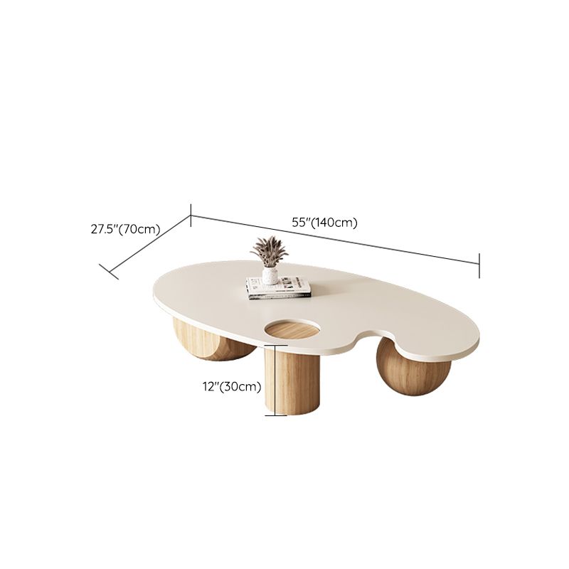 11"H Contemporary Coffee Table Solid Wood White Coffee Cocktail Table Clearhalo 'Coffee & Accent Tables' 'Coffee Tables' 'coffee_tables' 'furn' 'furn_coffee_tables' 'Furniture' 'Living Room Furniture' 1200x1200_9392181f-6b78-48cb-a4f1-74ac4eea7cfe