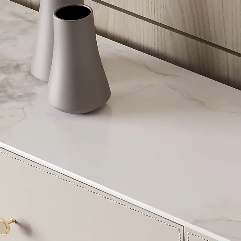 3 Schubladen Buffet Ständer Glam Sideboard -Buffet mit 4 Regalen für die Küche