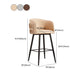 Contemporary Backrest Counter Stool with Leather Cushion and Metal Base Clearhalo 'Bar Furniture' 'Bar Stools' 'bar_stools' 'furn' 'furn_bar_stools' 'Furniture' 'Kitchen & Dining Furniture' 1200x1200_93954fd5-f7c3-46bf-b79f-b747426ed103