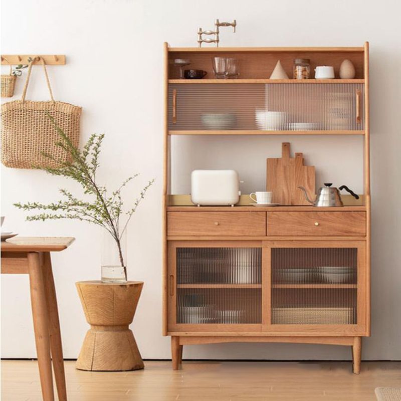 Modern Display Hutch Buffet Glass Door Hutch Cabinet for Dining Room Clearhalo 'Display & China Cabinets' 'display_china_cabinets' 'furn' 'furn_display_china_cabinets' 'Furniture' 'Kitchen & Dining Furniture' 1200x1200_9395d6ee-78e8-4c69-ae6a-571e6cc5cd1d