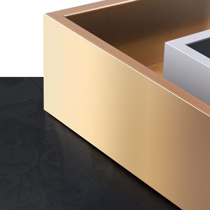 Glam Schraag salontafel Wit marmeren koffiecocktailtafel