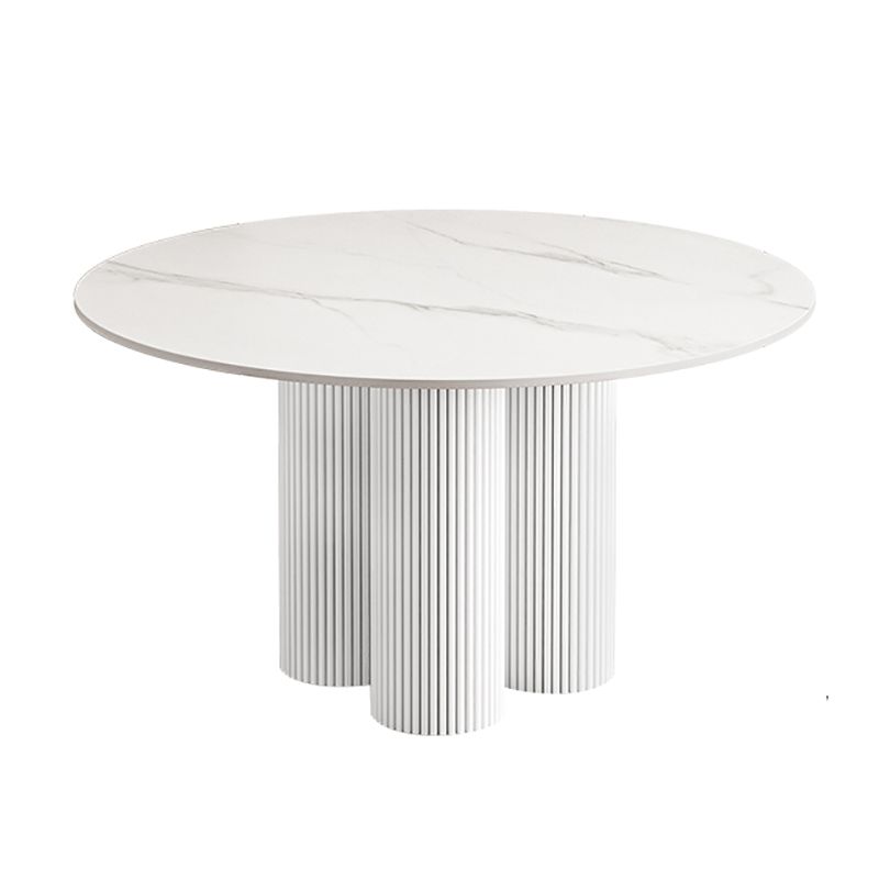 Round Standard Height Dining Table Modern White Wood Dining Site Table Clearhalo 'Dining Tables & Seating' 'Dining Tables' 'dining_table' 'furn' 'furn_dining_table' 'Furniture' 'furniture_dining_table' 'Kitchen & Dining Furniture' 'kitchen' 'kitchen_dining_table' 1200x1200_93979d54-194b-4d32-b5c2-83ac1b6ff7cb