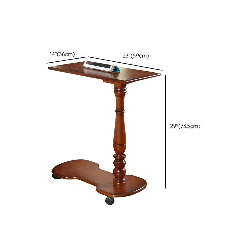 Café amovible brun ou table de fin en bois massif pays français