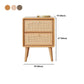 2 cajones Rattan Nightsand contemporáneos de cabecera contemporáneos, 21.3 "de alto