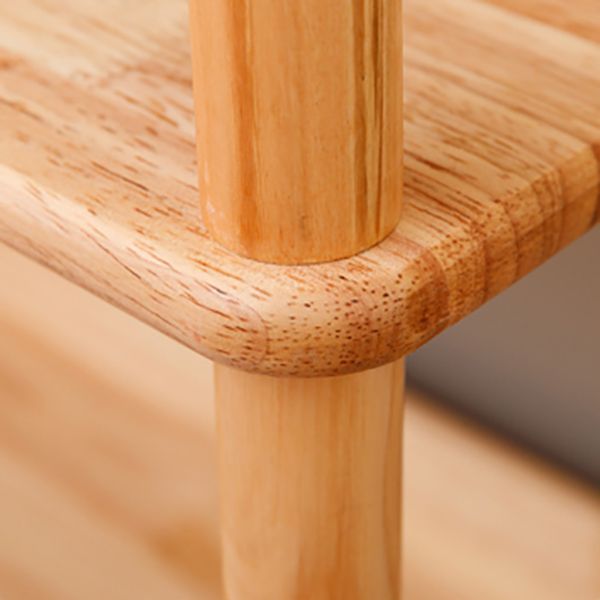 Modernes massives Holzendrutsche 4 Beine mit Regal Doppelstufe Beistelltisch