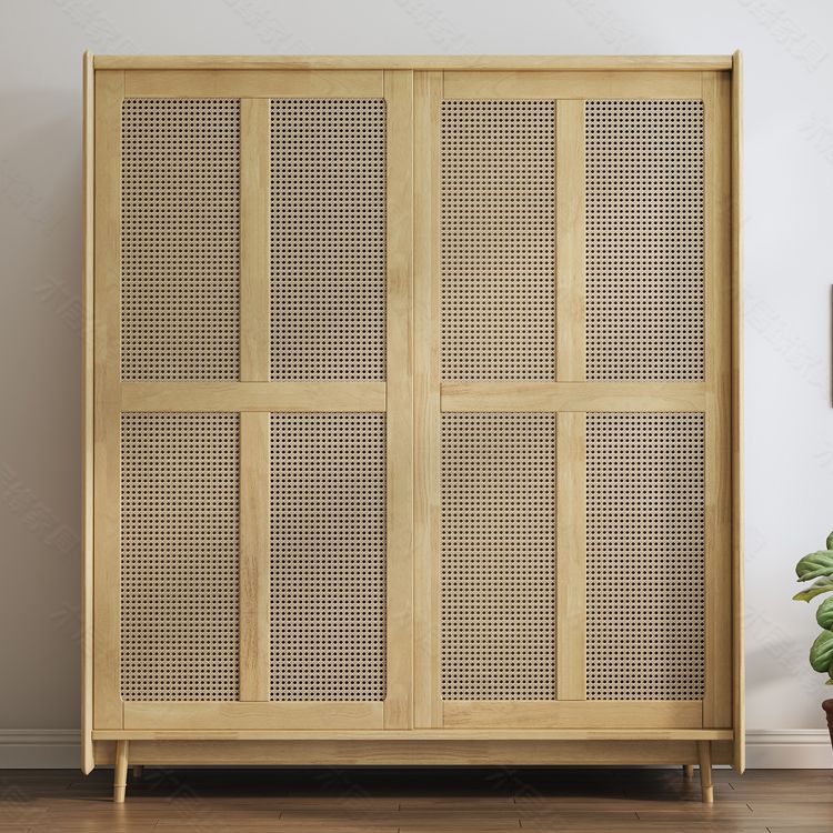 Moderno guardaroba in legno in legno in legno autoportante.